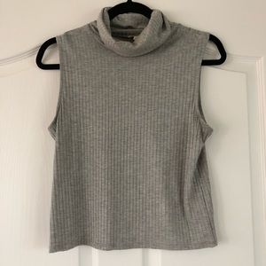 Lily White Grey Crop Top